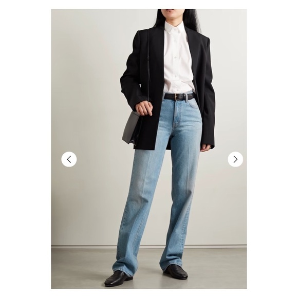 THE ROW Carlton High Rise Straight Leg Jeans Medium Wash Blue Size 8 NWT - Picture 5 of 13